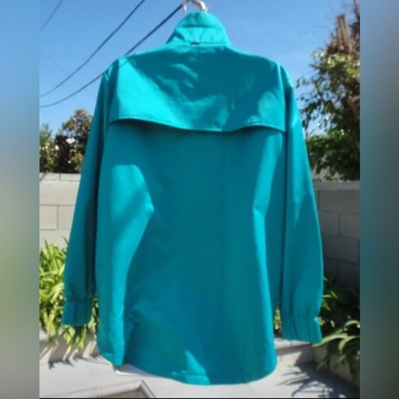 St. John Satin Drawstring Teal Jacket Size XL NWT! - Picture 4 of 5